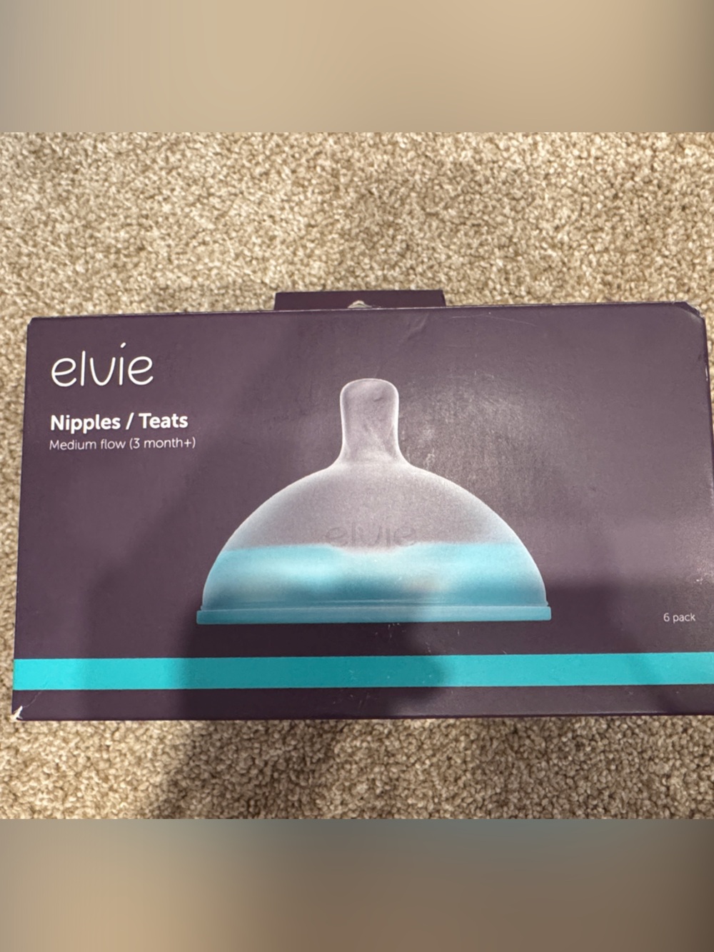 Elvie Bottle Nipples in Medium Flow (6 pack)